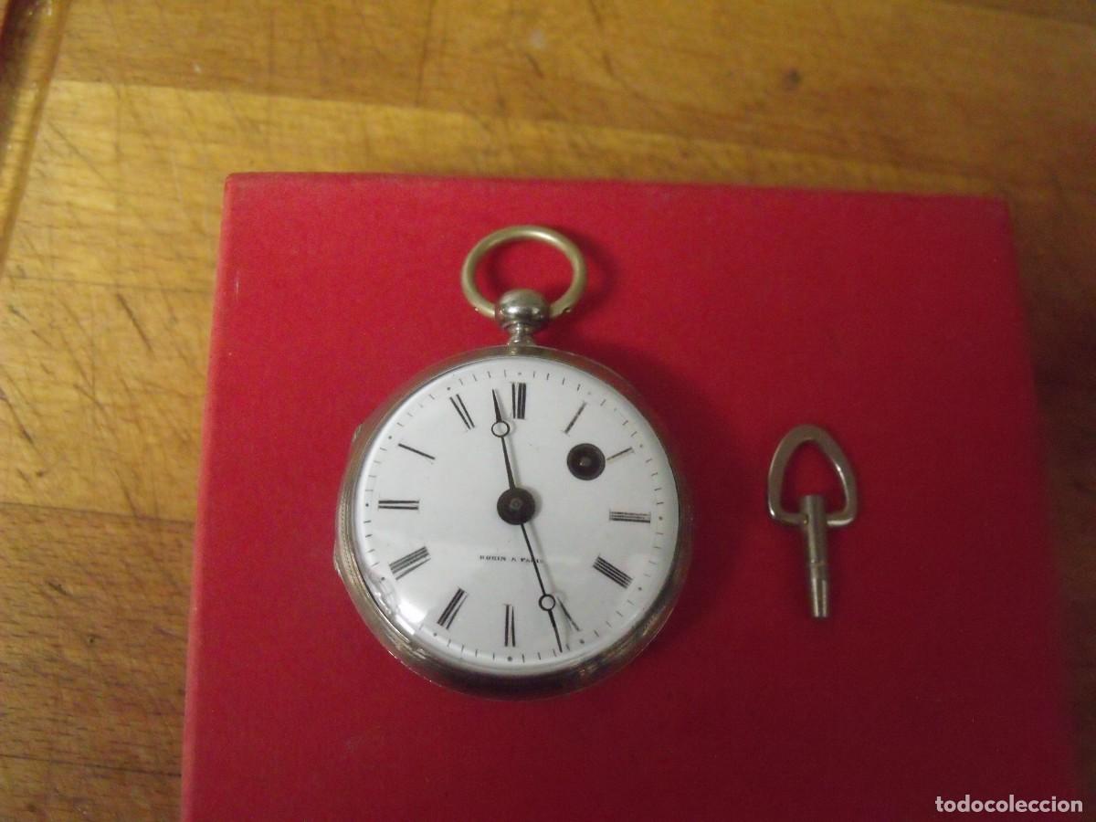 Relojes de bolsillo: ANTIGUO RELOJ BOLSILLO CATALINO PLATA - ROBIN A PARIS-A&Ntilde;O 1810-LOTE 259-97-FUNCIONA PERFECTAMENTE