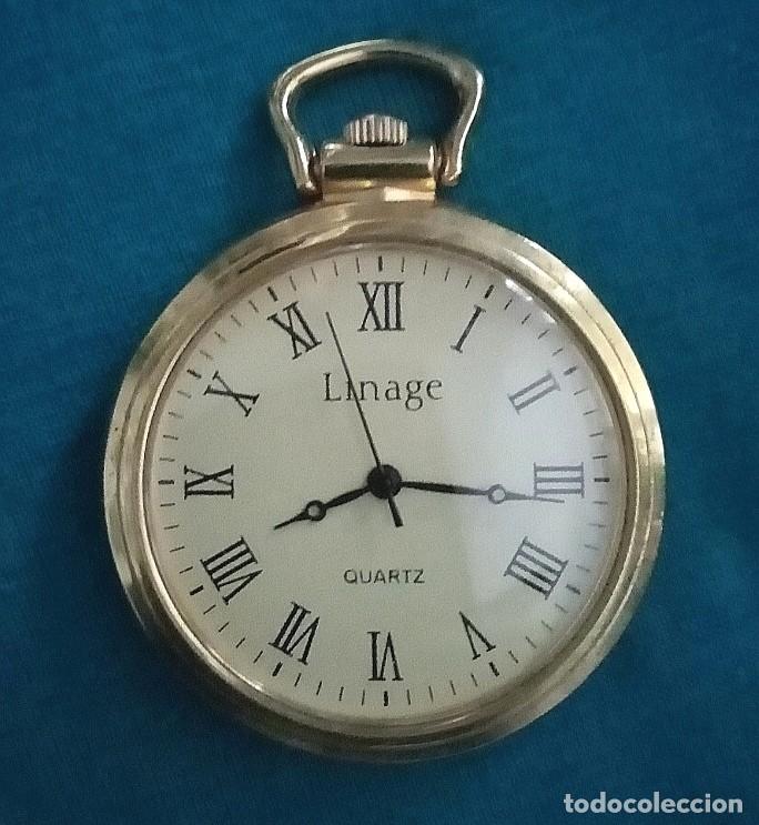 Taschenuhren: Original reloj de bolsillo dorado 3,8cm di&aacute;m muy bonito (Pila incluida)