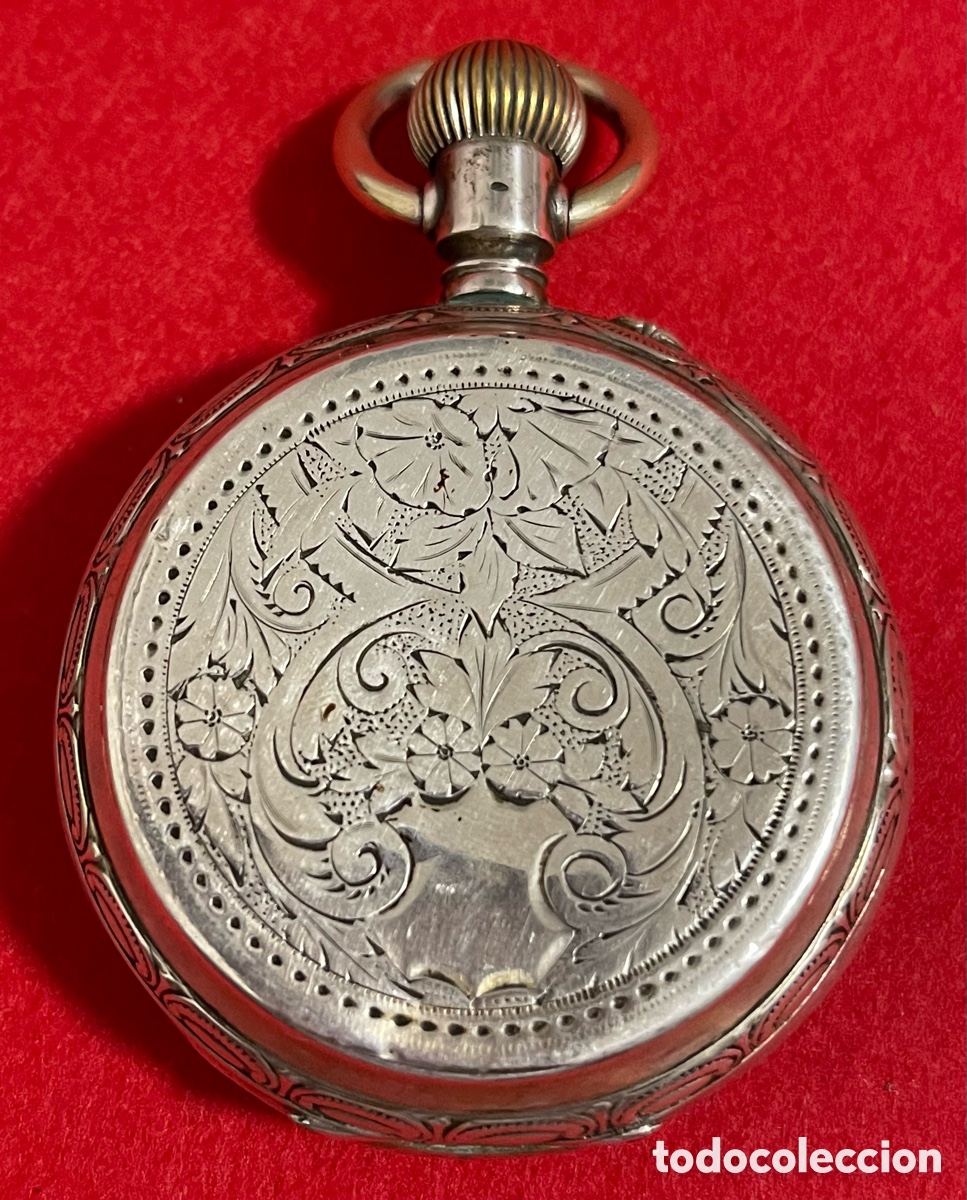 Relojes de bolsillo: Antiguo Reloj De Bolsillo, de 3 tapas en plata de ley, tama&ntilde;o, Goliat.