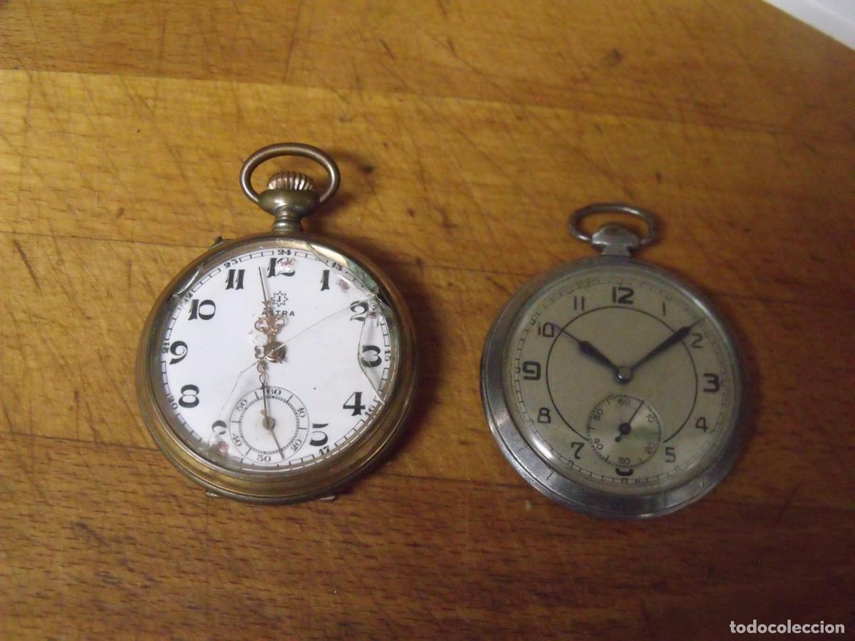 Relojes de bolsillo: 2 RELOJES BOLSILLO ANTIGUOS EN METAL-A&Ntilde;O 1910-LOTE 259-98