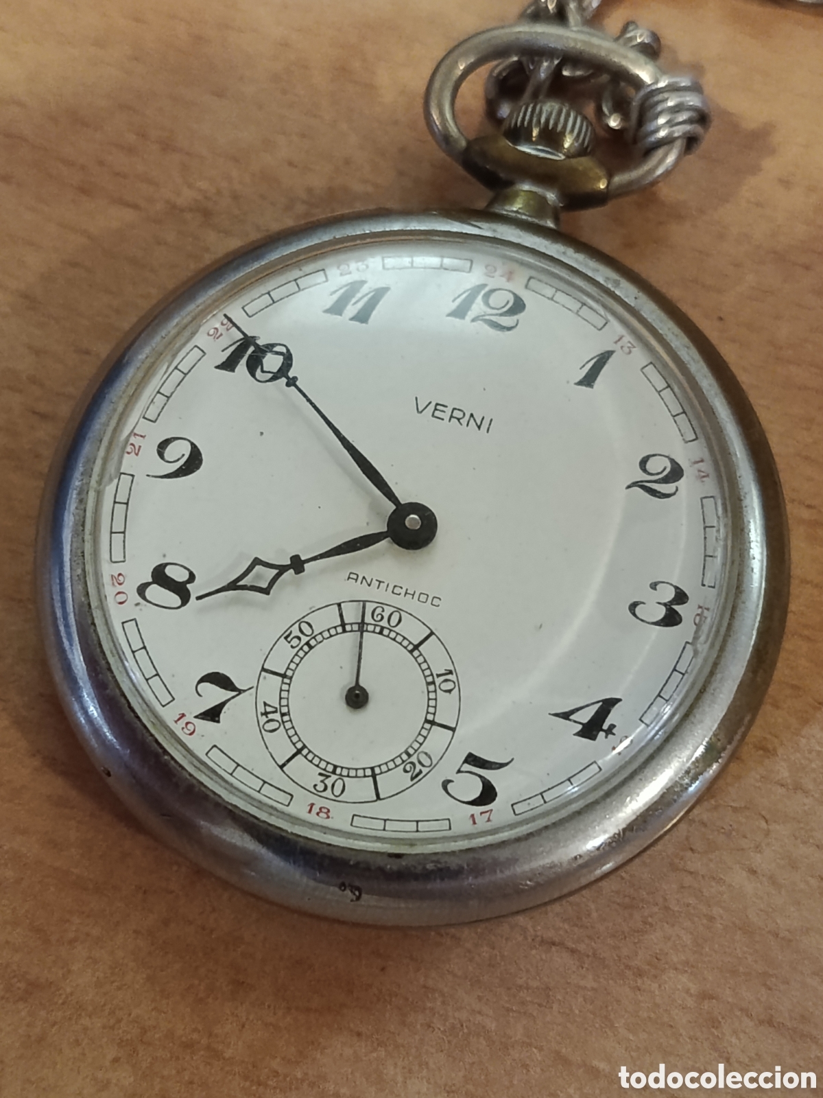 Rel&oacute;gios de bolso: Reloj de Bolsillo Verni antiguo a cuerda