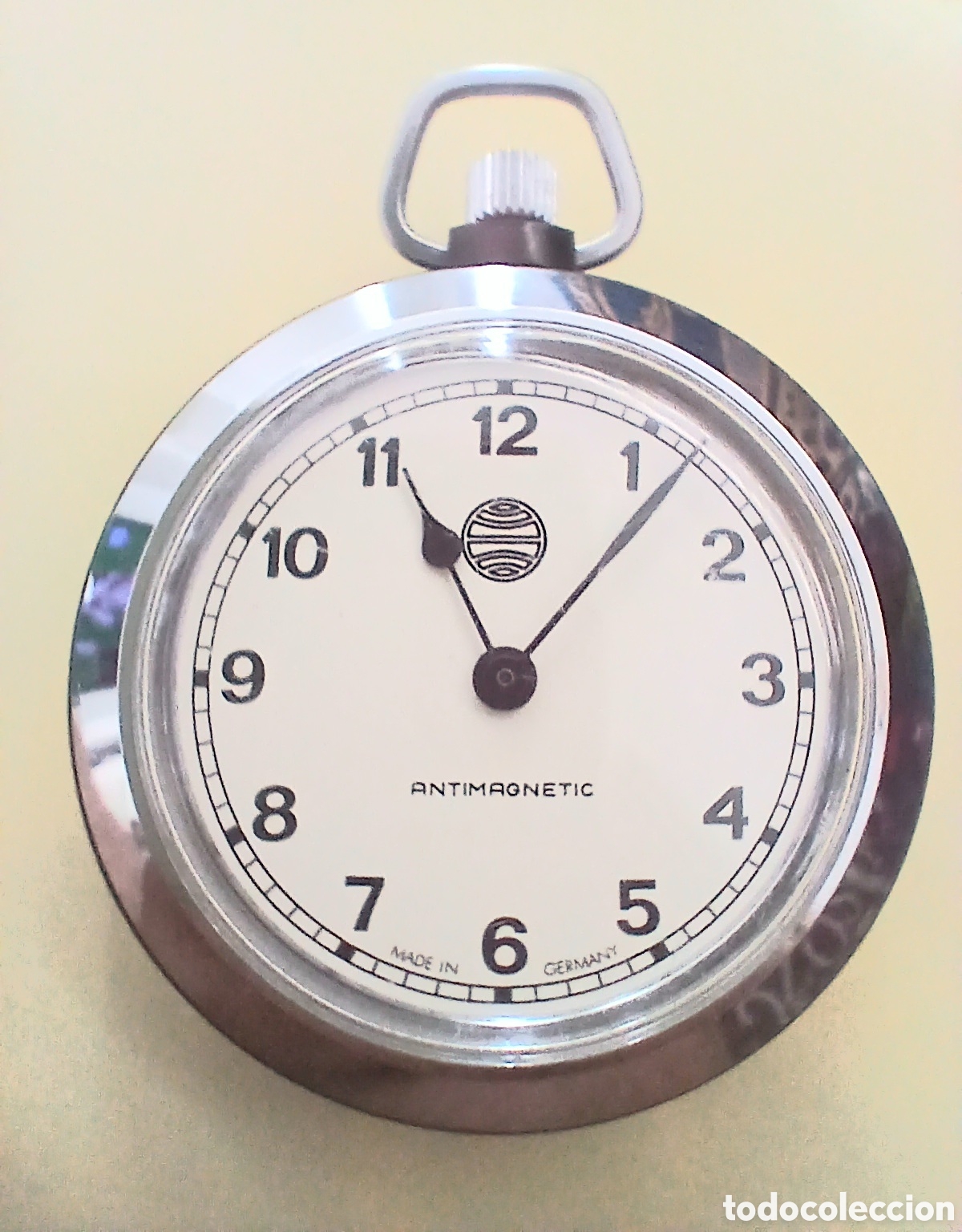 Relojes de bolsillo: Reloj de Bolsillo Damart Antimagnetic - Logo Fibras Thermolactyl Ropa T&eacute;rmica - Alemania A&ntilde;os 70