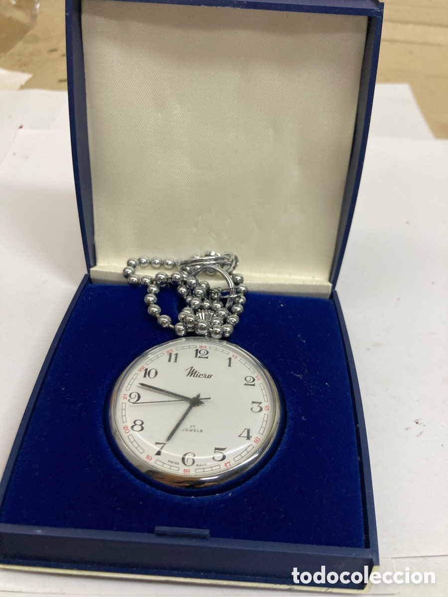 Relojes de bolsillo: Reloj Micro carga manual