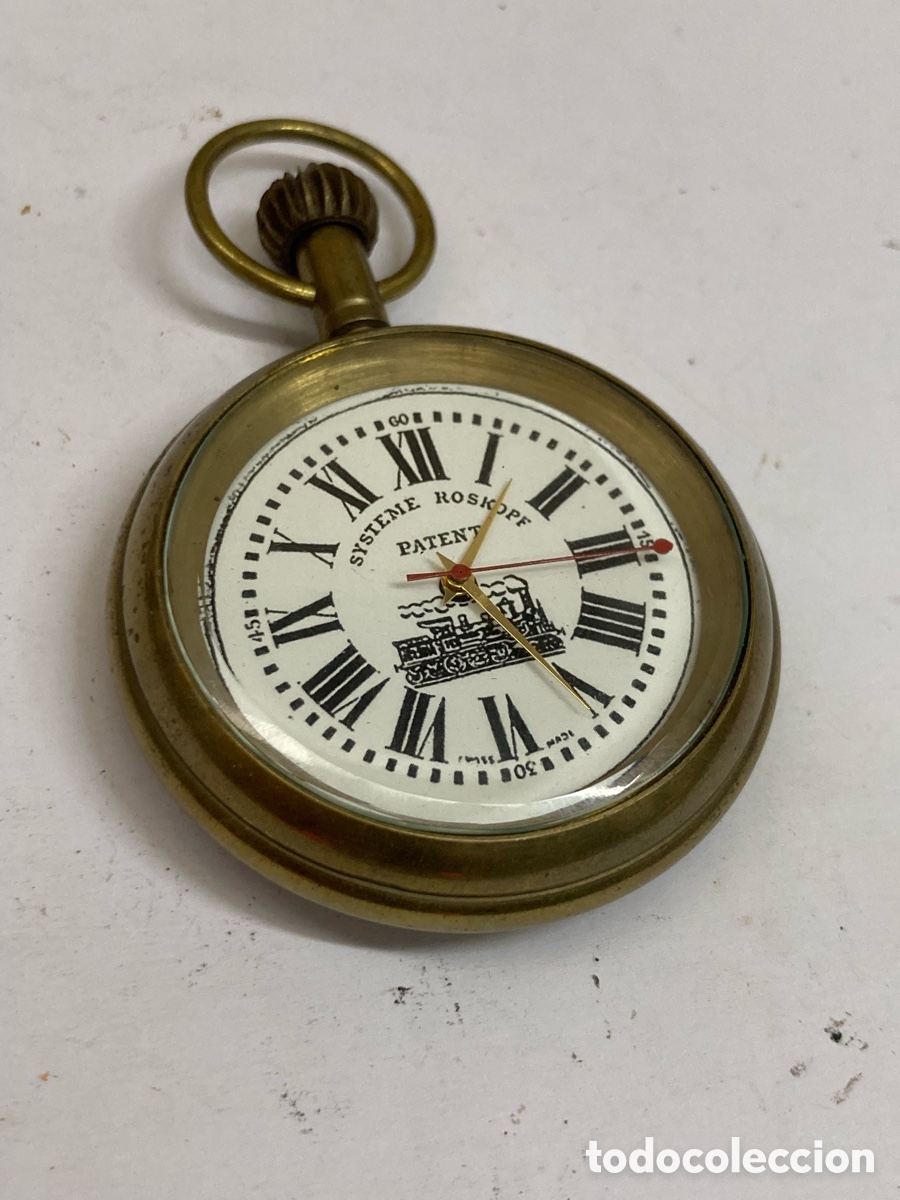 Relojes de bolsillo: Reloj Roskopf carga manual