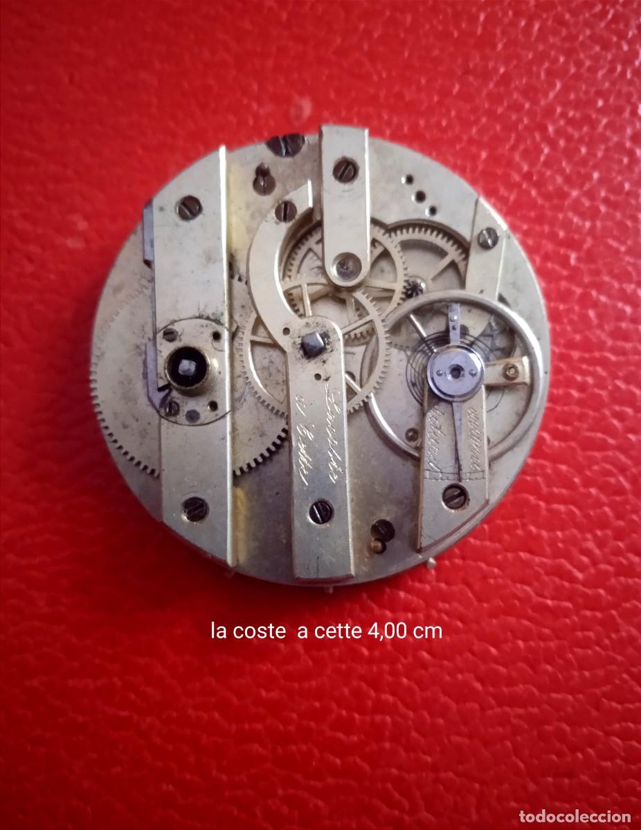 Relojes de bolsillo: MAQUINARIA RELOJ BOLSILLO LA COSTE A CETTE MIDE 4,00 CM.