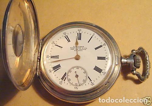 Relojes de bolsillo: RELOJ DE BOLSILLO LONGINES PLATA MACIZA A&Ntilde;O 1910