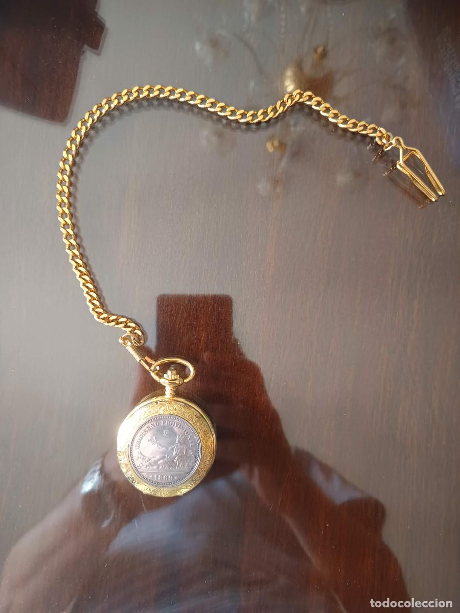 Relojes de bolsillo: Reloj de bolsillo ba&ntilde;ado en oro