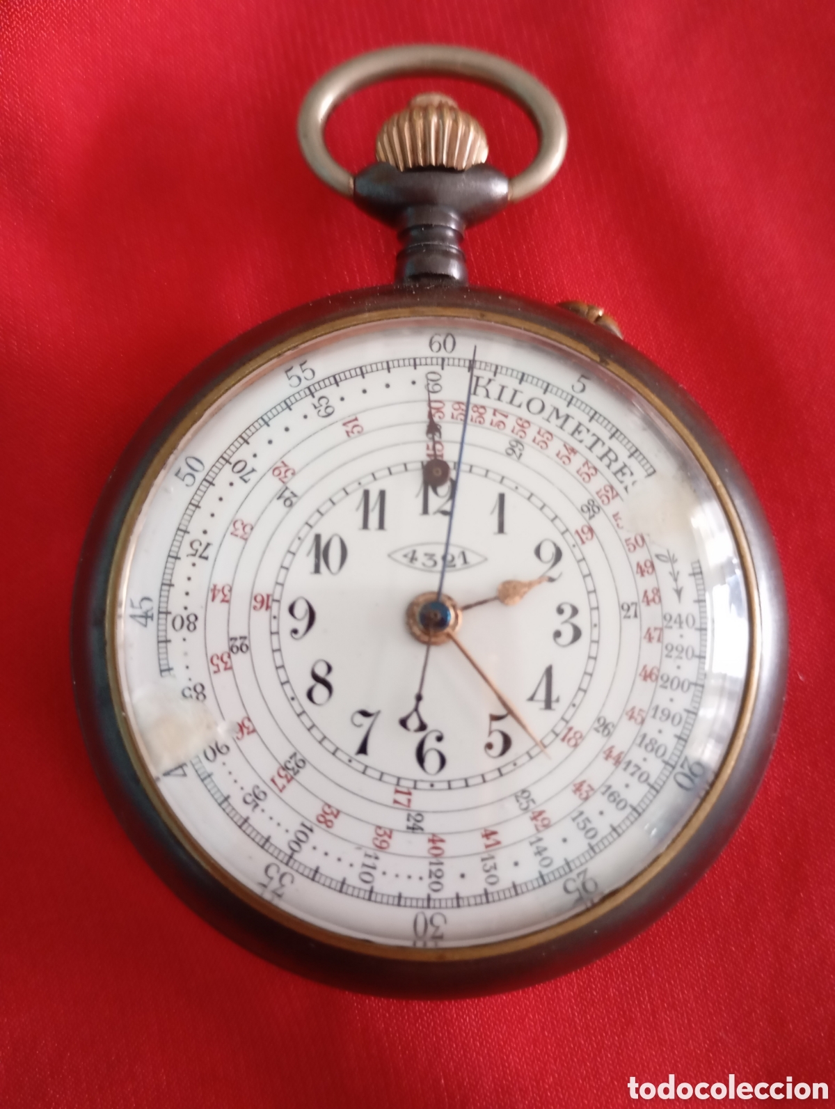 Relojes de bolsillo: 1900 Charles Brisebard Besan&ccedil;on reloj de bolsillo cron&oacute;grafo cuentakil&oacute;metros tax&iacute;metro cron&oacute;metro