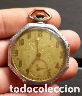 Relojes de bolsillo: PRECIOSO Y ANTIGUO RELOJ DE BOLSILLO OCTAGONAL