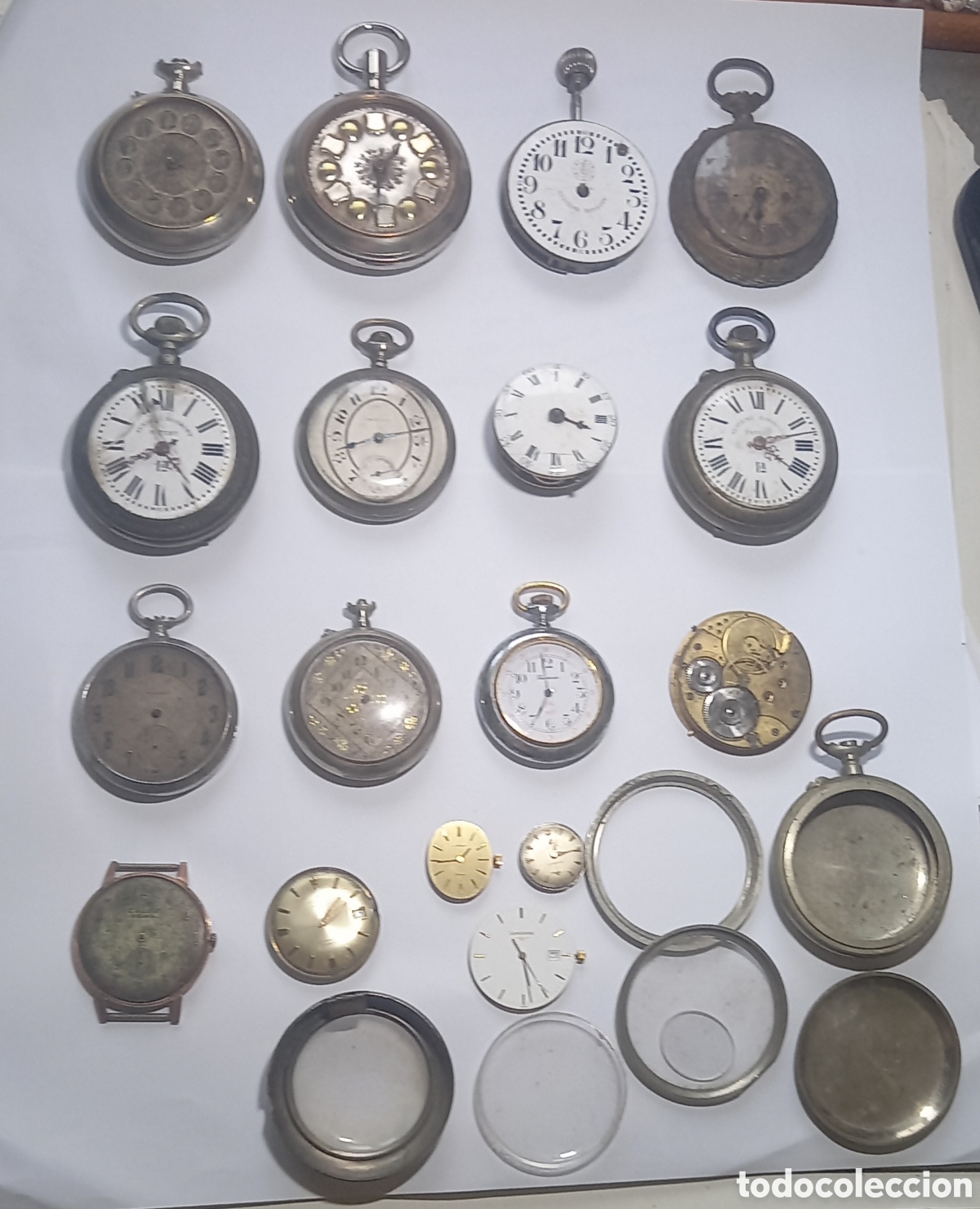 Relojes de bolsillo: LOTE DE RELOJES ANTIGUOS DE BOLSILLO PARA REPARAR PIEZAS.