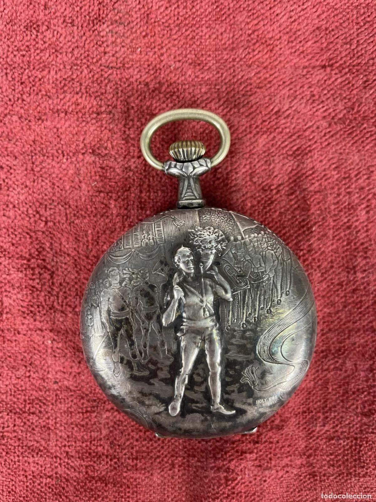 Relojes de bolsillo: RELOJ DE BOLSILLO ARISTON. PLATA. ESTILO SABONETA. BAJO RELIEVE. FRANCIA. SIGLO XIX
