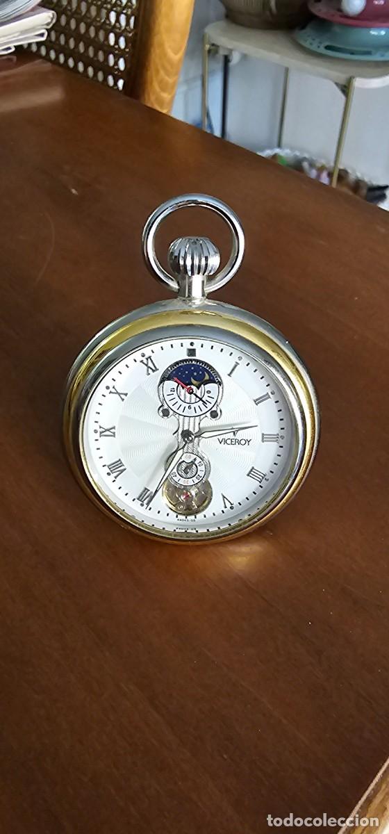 Relojes de bolsillo: Precioso reloj bolsillo Viceroy antiguo y fase lunar