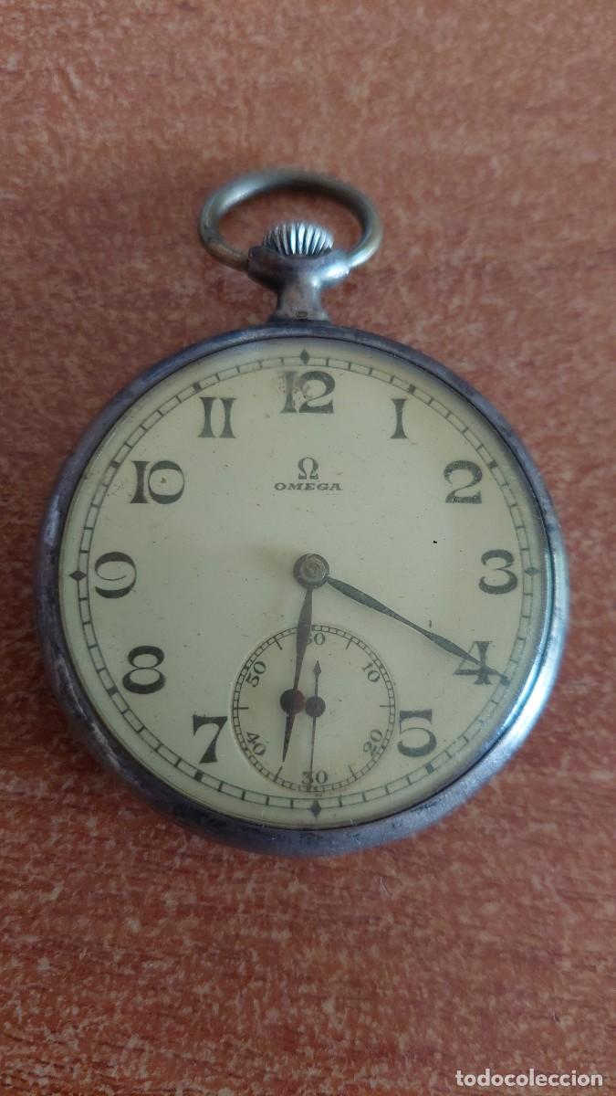 Relojes de bolsillo: Reloj bolsillo Omega en plata