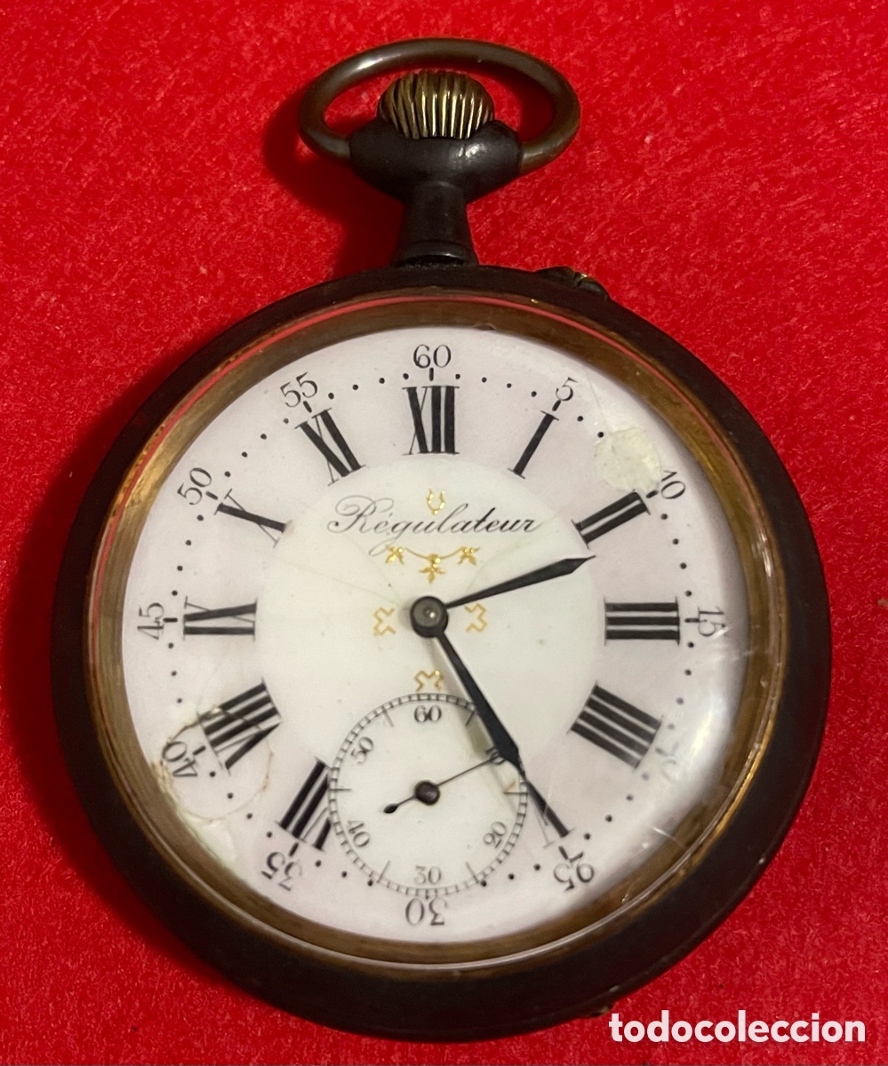 Relojes de bolsillo: Antiguo Reloj De Bolsillo, Regulateur, tama&ntilde;o Goliat. Funcionando.