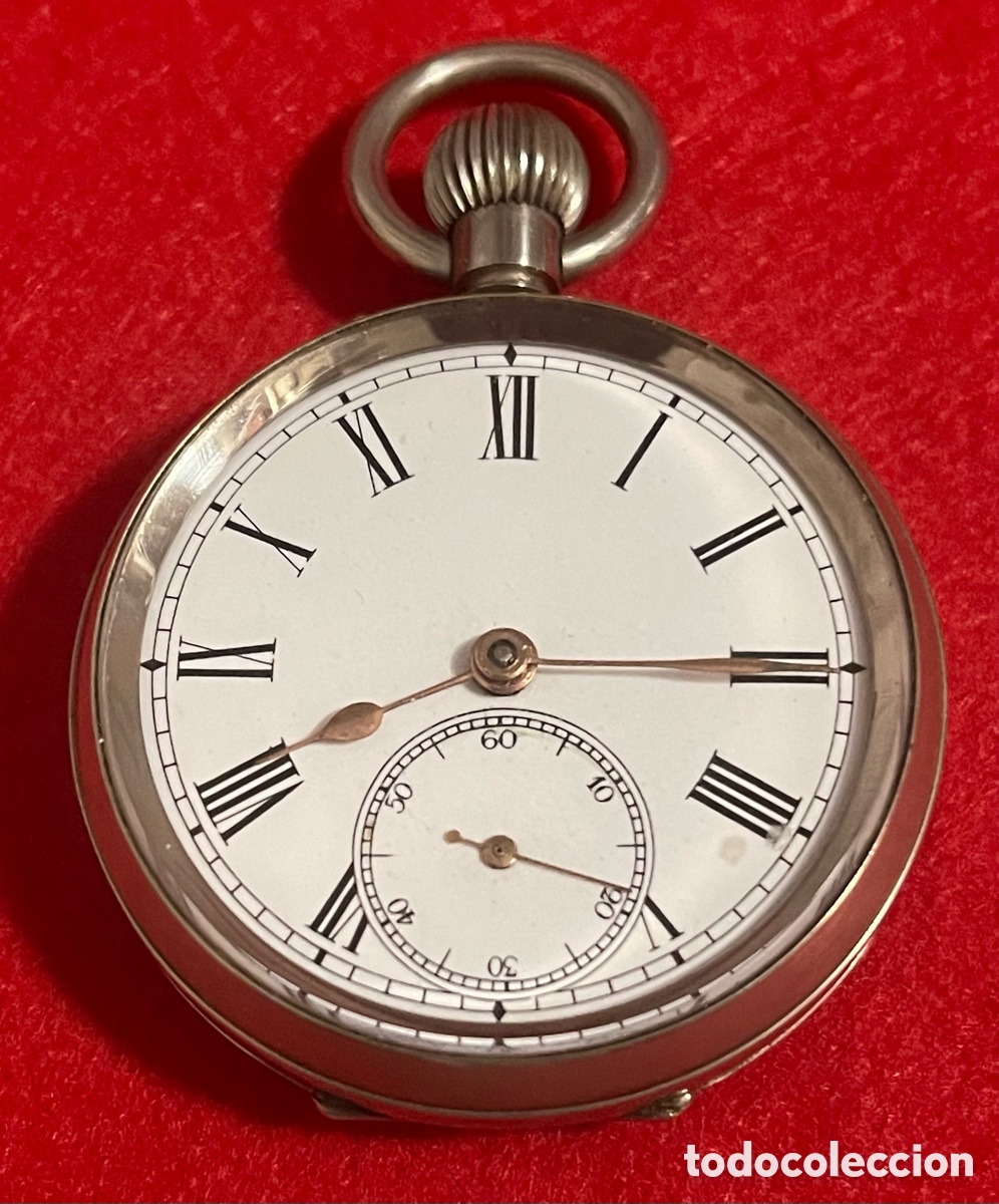 Relojes de bolsillo: Antiguo Reloj De Bolsillo, con la maquinaria firmada, Moeris Patent. Funcionando