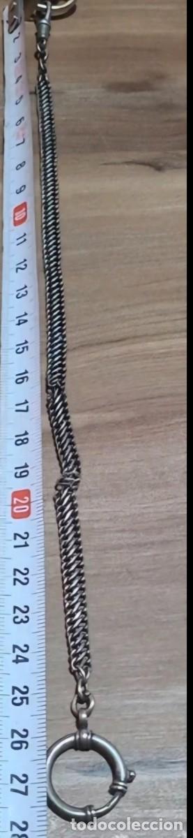 Relojes de bolsillo: Leontina de plata S xix para reloj de bolsillo. ( sello plata 800) ver fotos descripci&oacute;n