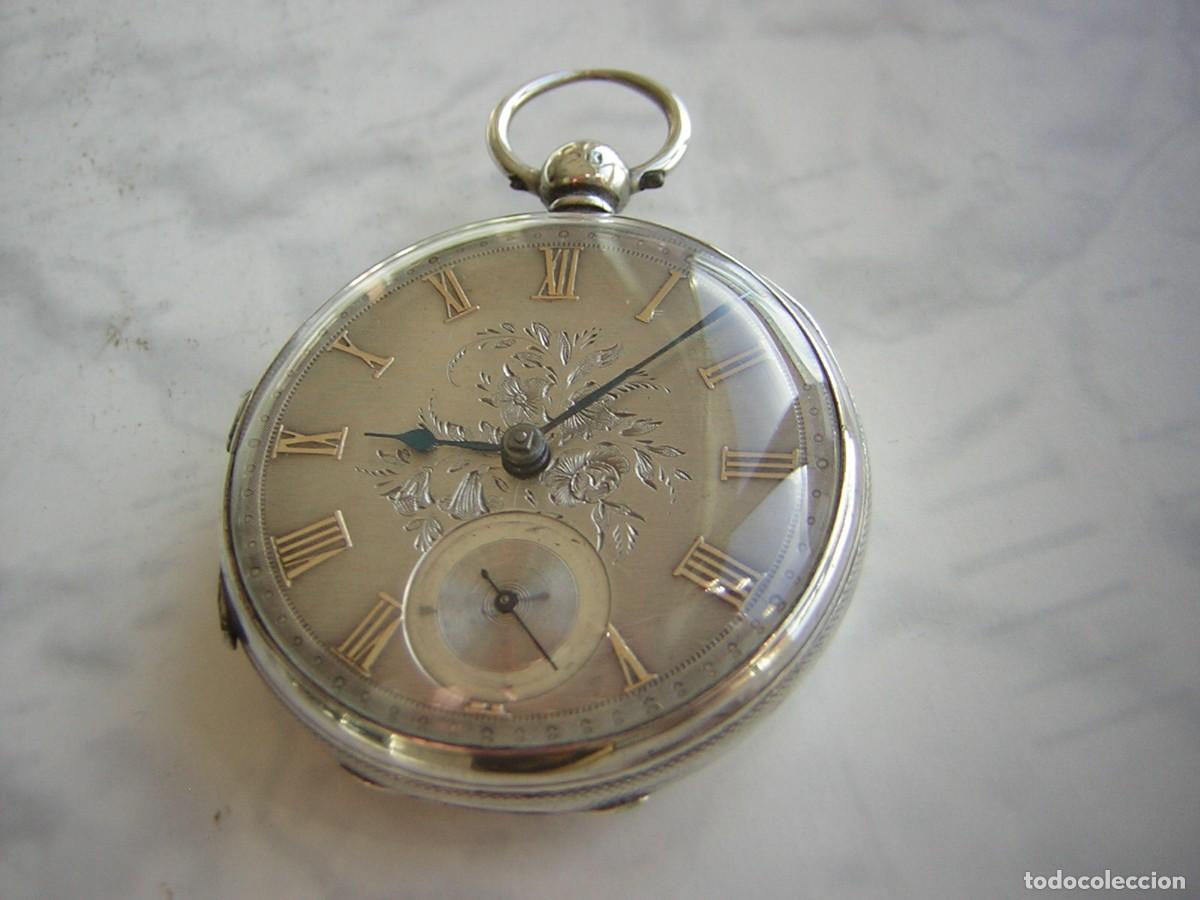 Relojes de bolsillo: RELOJ DE BOLSILLO PLATA MACIZA A&Ntilde;O 1855-1860