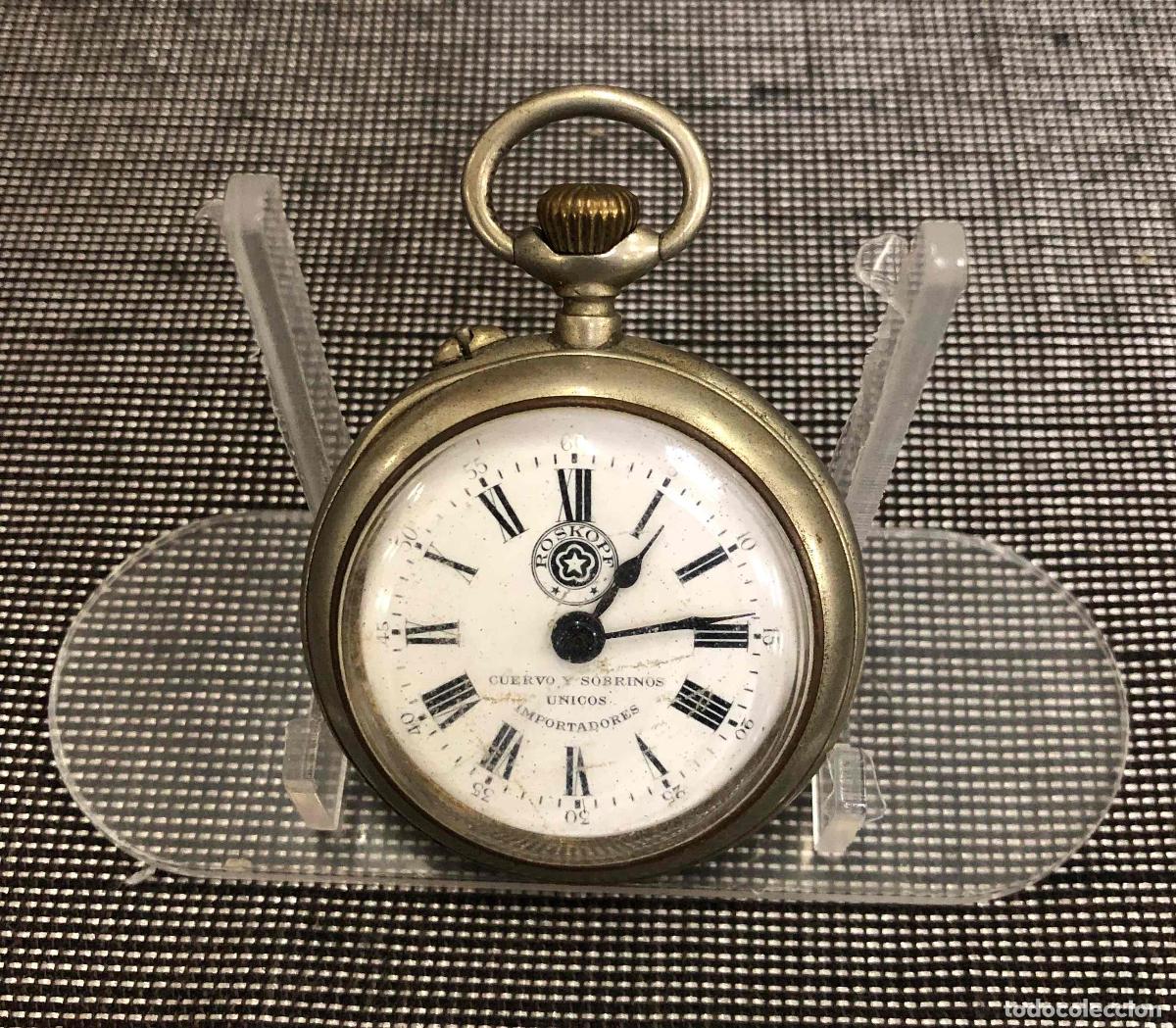 Relojes de bolsillo: RELOJ DE BOLSILLO MARCA ROSKOPF. CUERVO Y SOBRINOS IMPORTADORES, LA HABANA. NO FUNCIONA