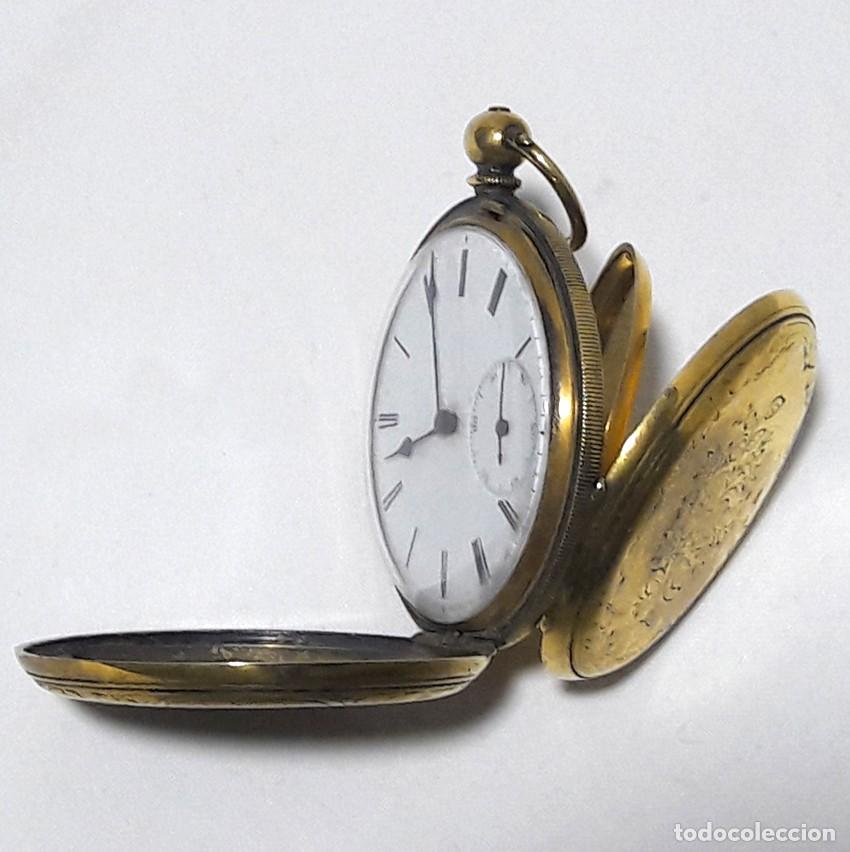 Relojes de bolsillo: RELOJ BOLSILLO NORTON LONDON-BA&Ntilde;ADO EN ORO-HANDS-N&ordm; 8940-DETACHET LEVER-13 JEWELS-DV 8940-PPIO. 1900