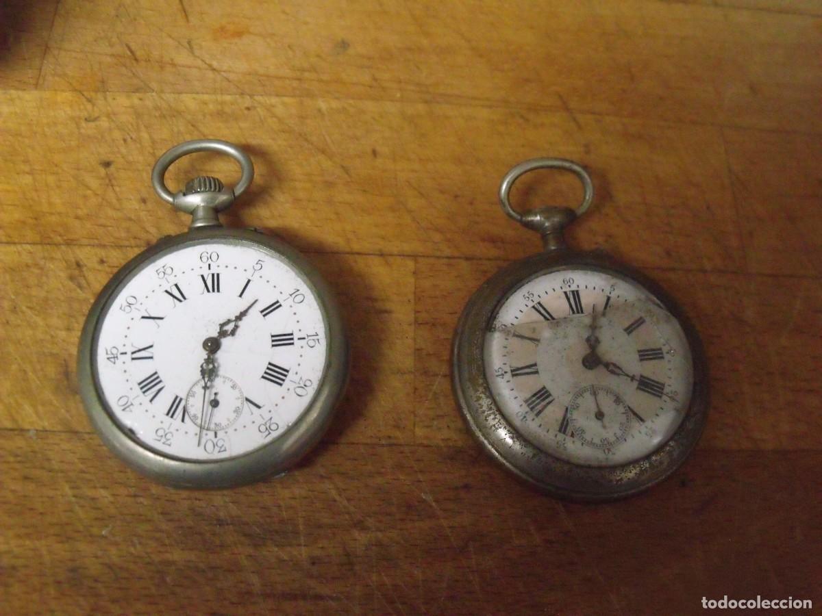 Relojes de bolsillo: 2 relojes antiguos de bolsillo-lote 259-99