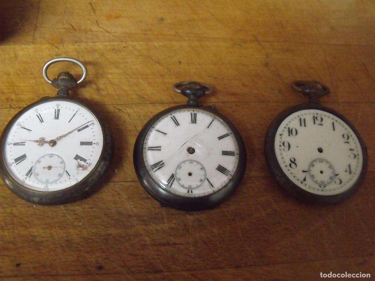 Relojes de bolsillo: 3 relojes antiguos de bolsillo-lote 259-99-1 MOERIS DE SUIZA