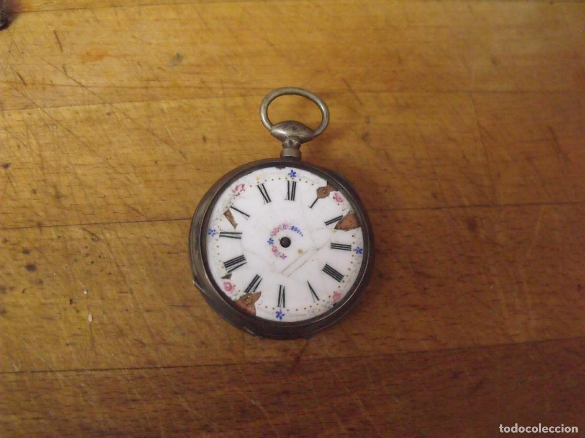 Relojes de bolsillo: antiguo reloj BOLSILLO EN PLATA PUNZONADA--A&Ntilde;O 1870--LOTE 259-99