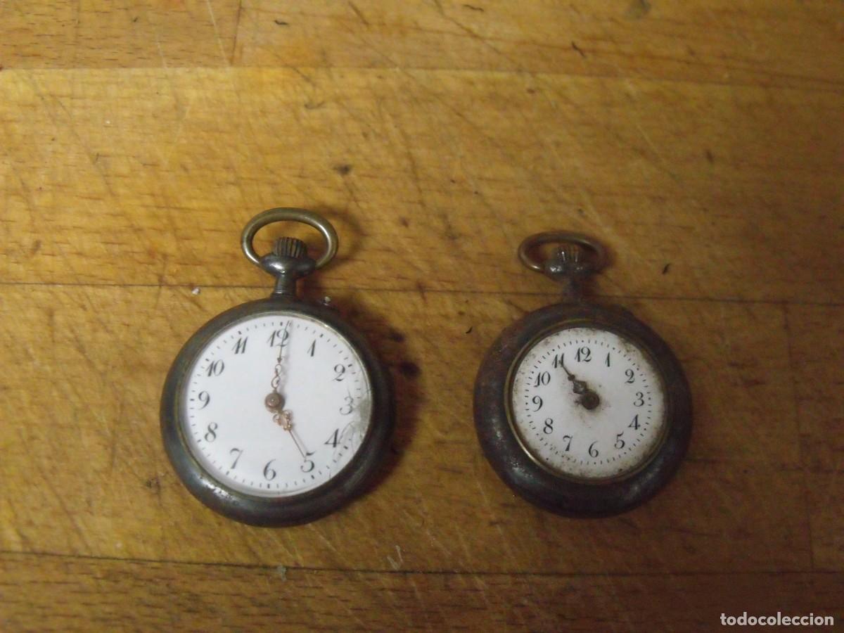 Relojes de bolsillo: 2 ANTIGUOS RELOJES BOLSILLO/COLGAR-A&Ntilde;OS 1920-LOTE 259-99-FUNCIONAN