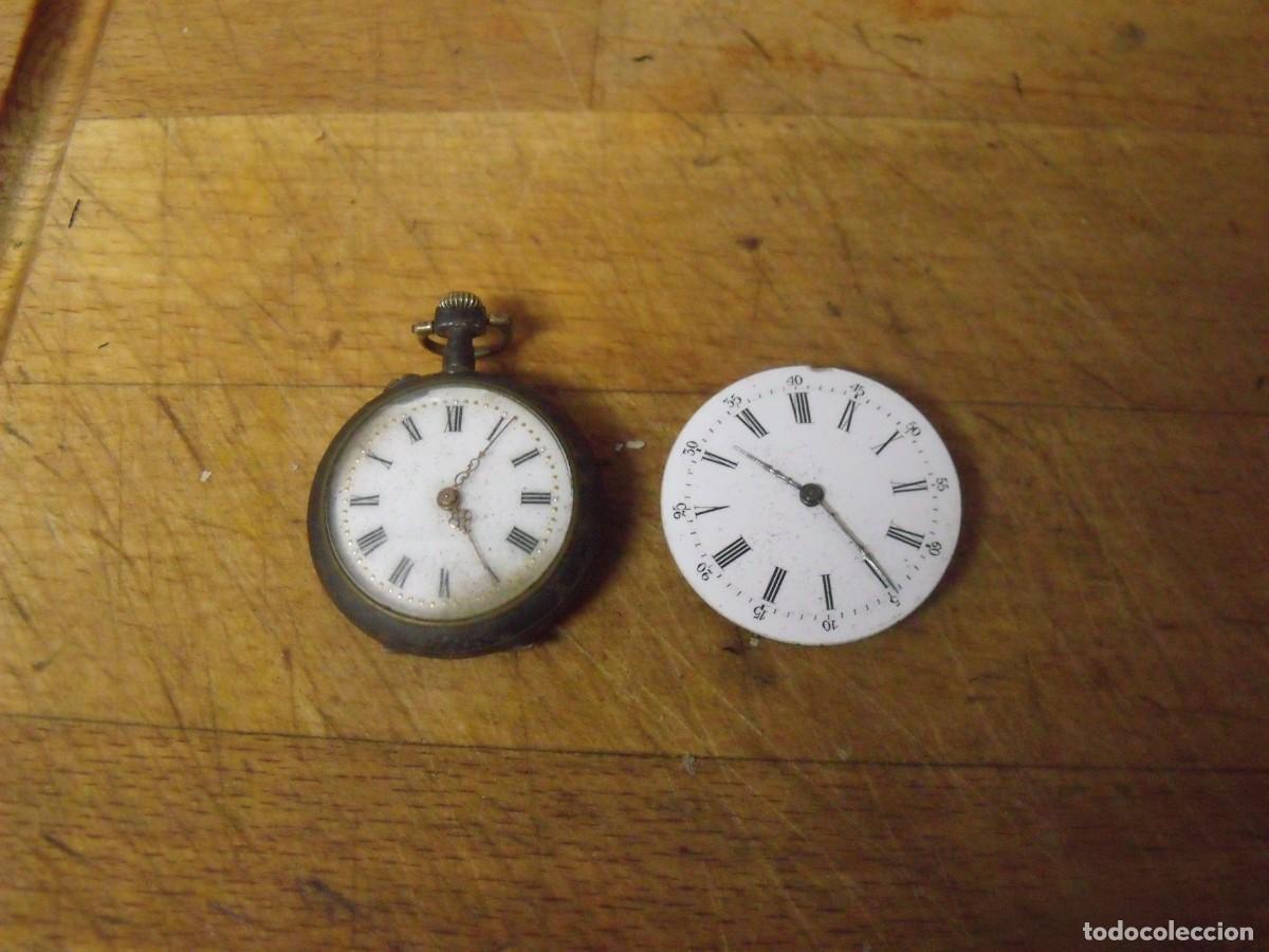 Relojes de bolsillo: 1 ANTIGUA MAQUINARIA DE 1880 Y 1 RELOJ COLGAR-LOTE 259-98