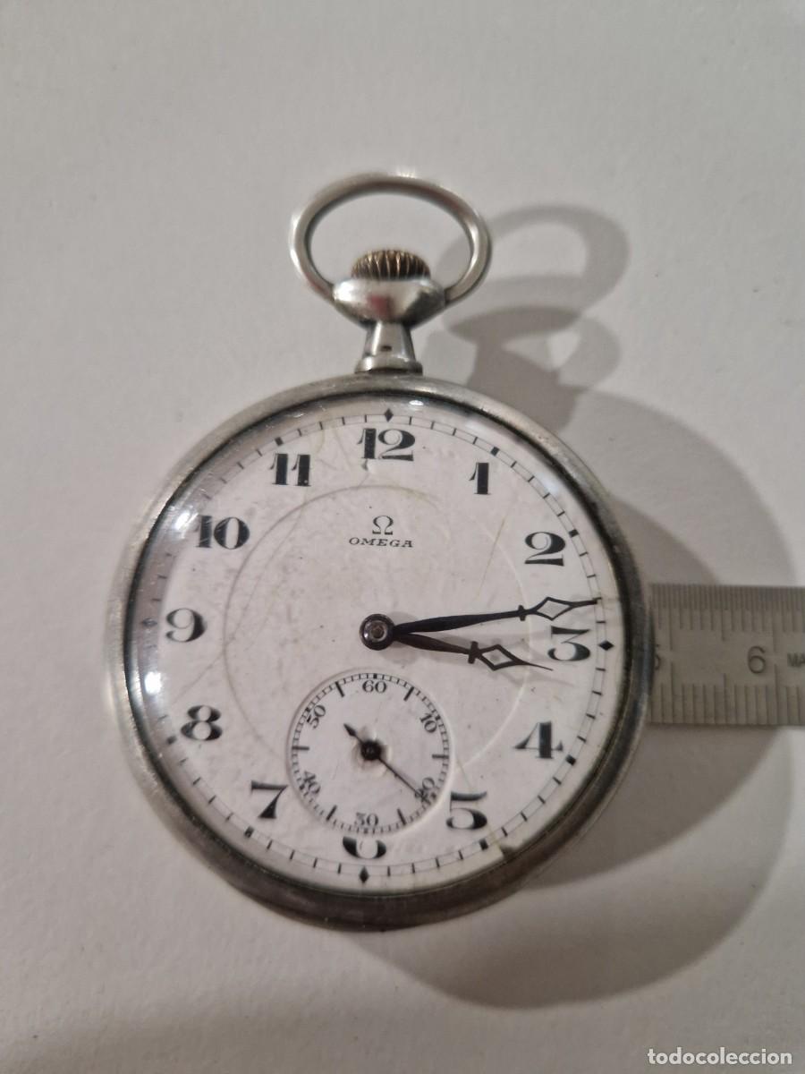 Relojes de bolsillo: Reloj Omega de plata - Foto 8