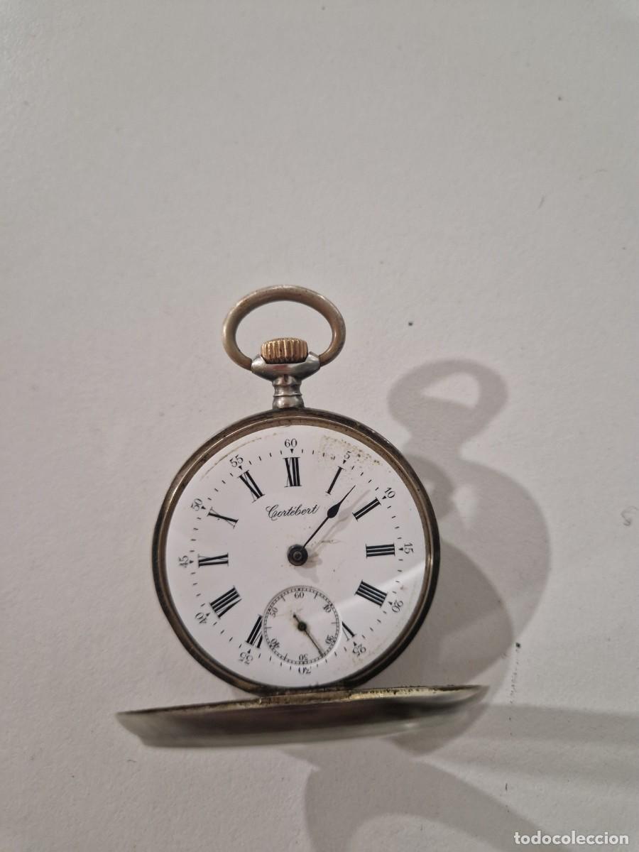 Relojes de bolsillo: Reloj bolsillo Cort&eacute;bert. Plata