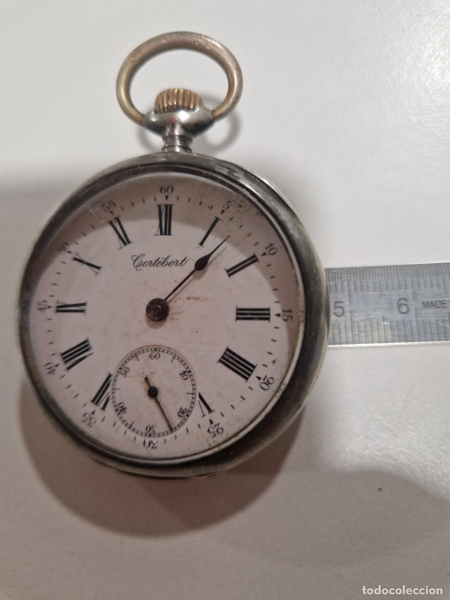 Relojes de bolsillo: Reloj bolsillo Cort&eacute;bert. Plata - Foto 4