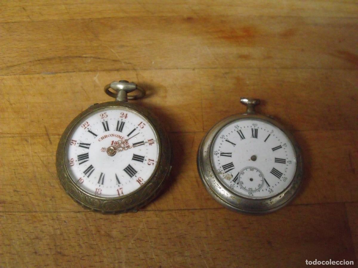 Relojes de bolsillo: 2 relojes antiguos de bolsillo para restaurar-lote 259-100