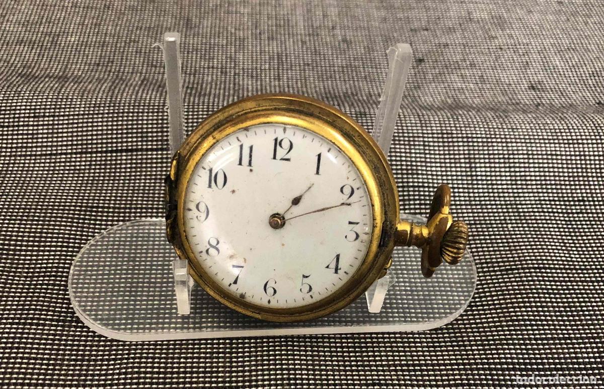 Relojes de bolsillo: RELOJ DE BOLSILLO SIN MARCA. NO FUNCIONA. METAL DOR&Eacute;.