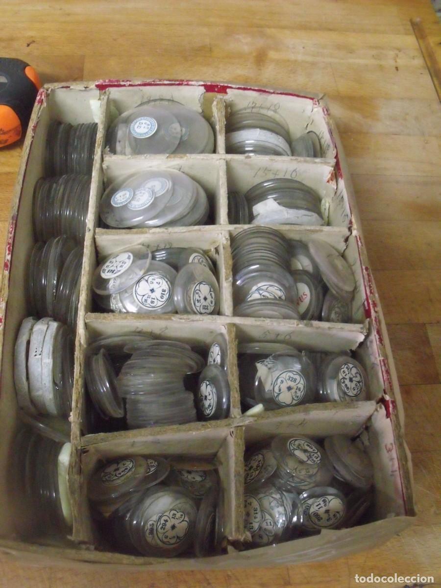 Relojes de bolsillo: enorme lote de cristales-entre 300-400 para relojes de bolsillo-lote 675
