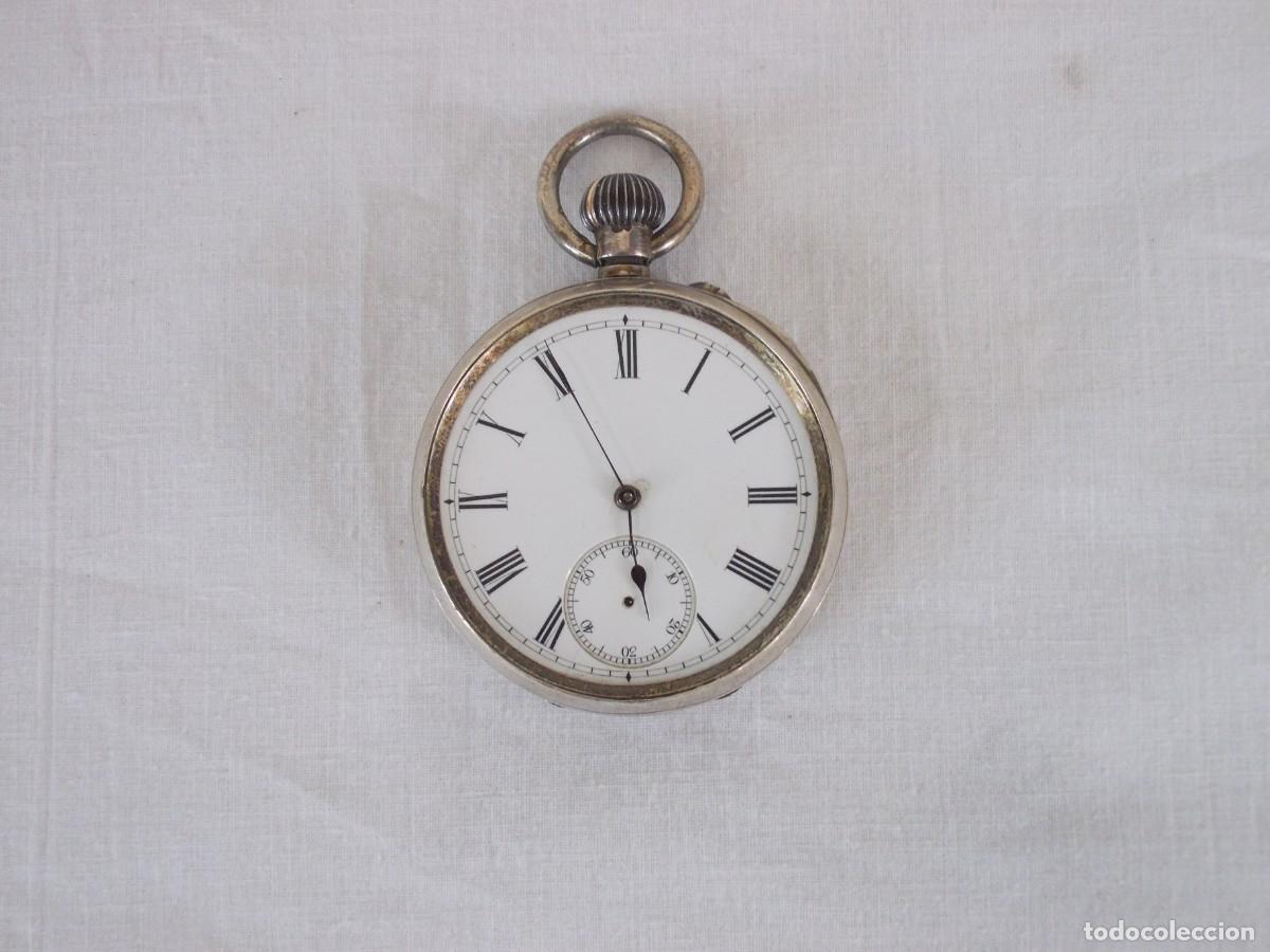 Relojes de bolsillo: ANTIGUO RELOJ INGLES DE BOLSILLO EN PLATA DEL FAMOSO RELOJERO JULIUS HETTICH CARDIFF