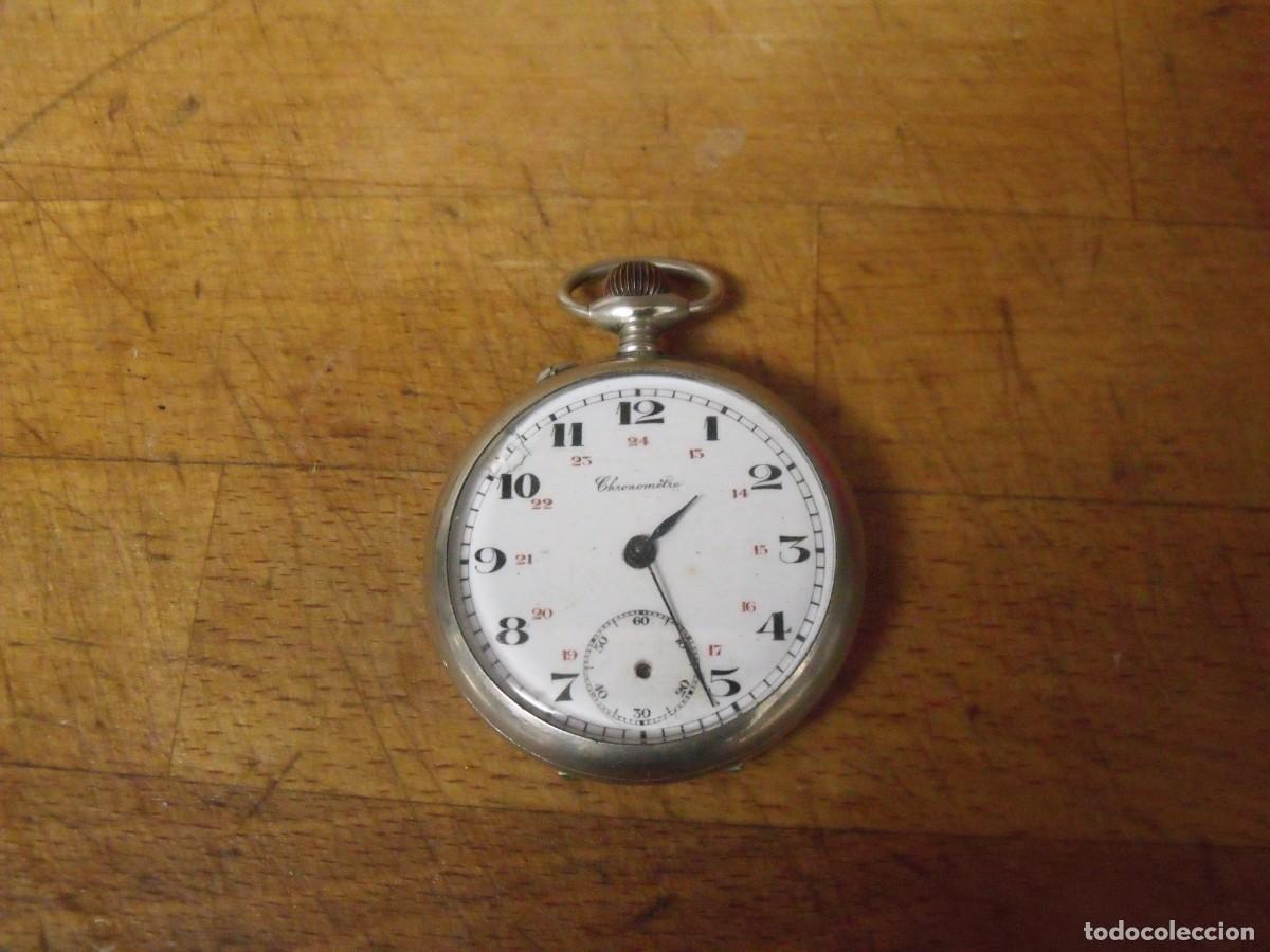 Relojes de bolsillo: ANTIGUO RELOJ BOLSILLO EN ARGENTAN-A&Ntilde;O 1920-LOTE 259-100-FUNCIONA