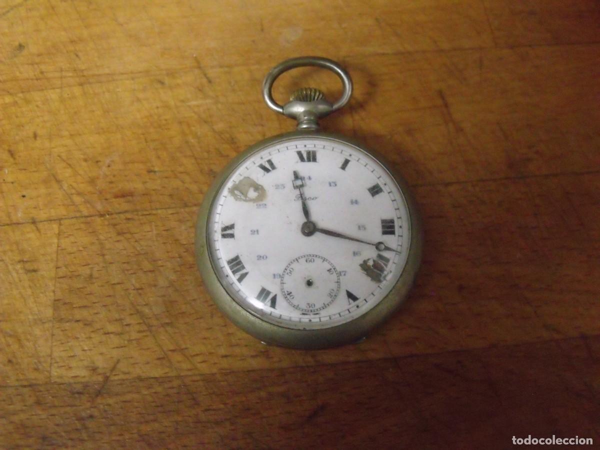 Relojes de bolsillo: ANTIGUO RELOJ BOLSILLO EN ARGENTAN-A&Ntilde;O 1920-LOTE 259-100-FUNCIONA