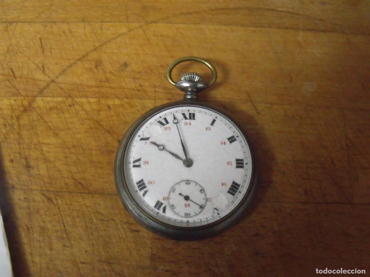 Relojes de bolsillo: ANTIGUO RELOJ BOLSILLO EN METAL-A&Ntilde;O 1920-LOTE 259-100-FUNCIONA