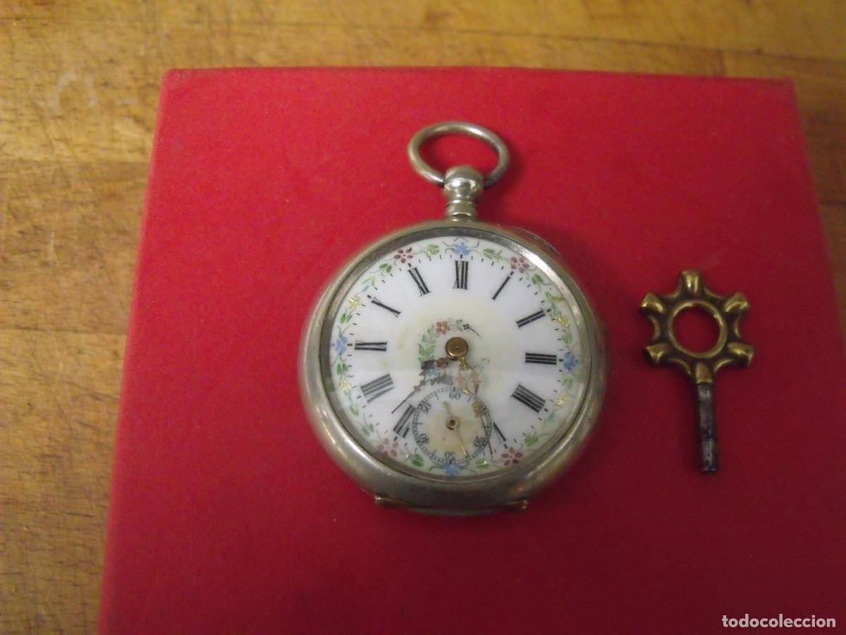 Relojes de bolsillo: PRECIOSO RELOJ BOLSILLO EN PLATA PUNZONADA-A&Ntilde;O 1880-LOTE 259-100-FUNCIONA