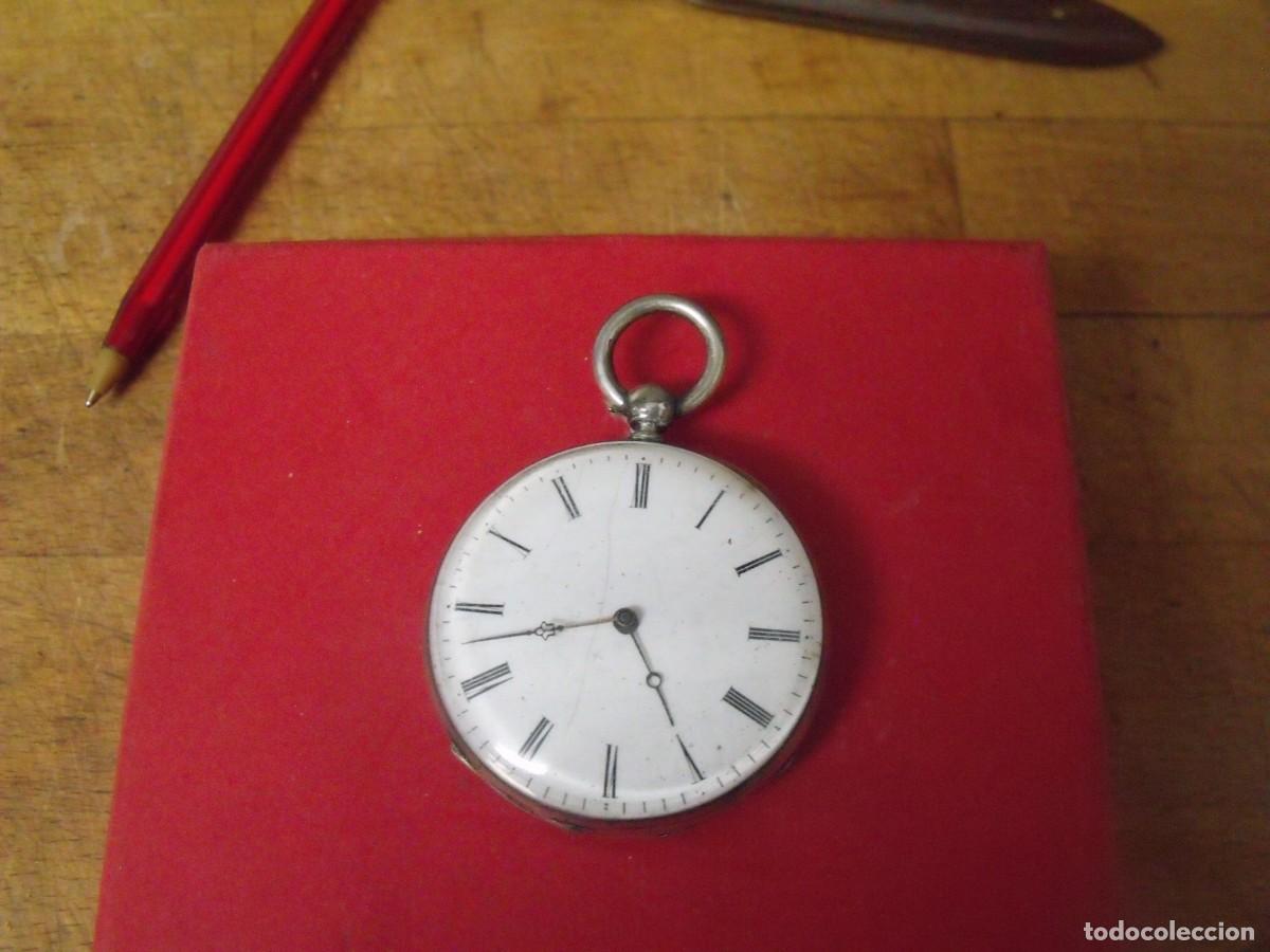 Relojes de bolsillo: ANTIGUO RELOJ BOLSILLO EN PLATA PUNZONADA-A&Ntilde;O 1880-LOTE 259-100