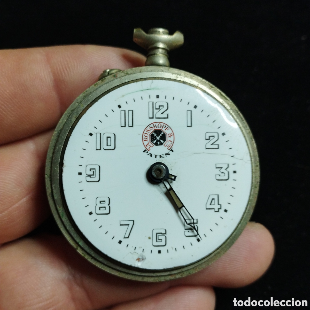 Relojes de bolsillo: Reloj de bolsillo Rosskoff. Para piezas o restaurar. Falta perilla,cristal ,anilla ,agujas, etc.