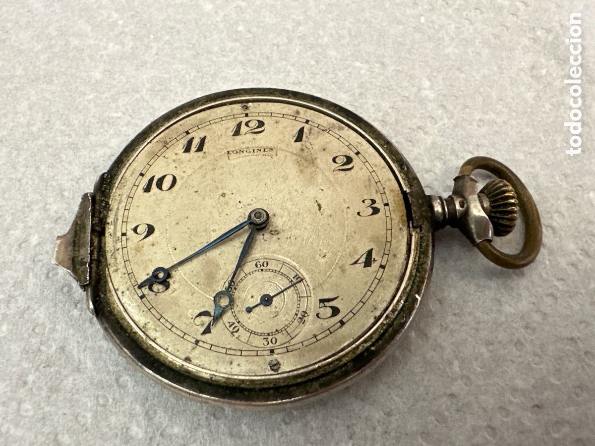 Relojes de bolsillo: RELOJ DE BOLSILLO PARARA RESTAURAR O PIEZAS LONGINES, REMONTOIR, TAPAS TRASERAS PLATA 800