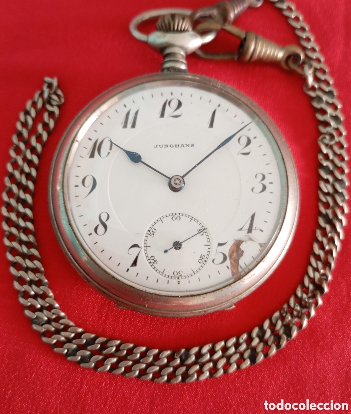 Relojes de bolsillo: Reloj Junghans firma emblem&aacute;tica de la Selva Negra Alemania. Mec&aacute;nico para piezas o colecci&oacute;n 49mm