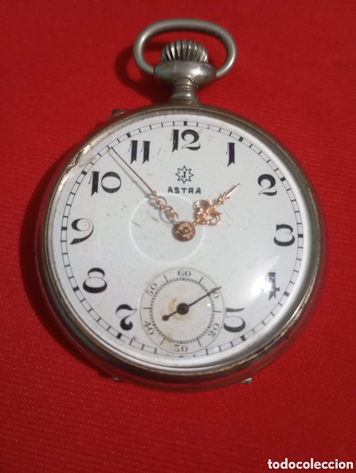 Relojes de bolsillo: Reloj Junghans Astra Alem&aacute;n Movimiento mec&aacute;nico 48mm Para reparar o piezas