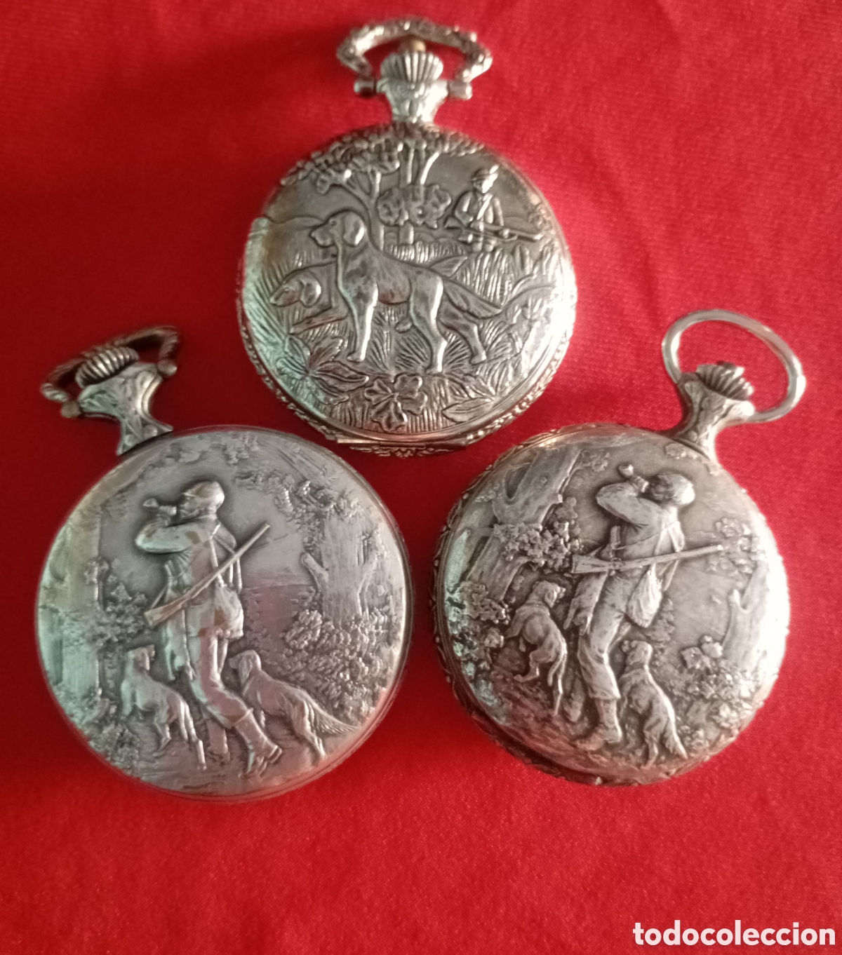 Relojes de bolsillo: Relojes Bolsillo Caza perros Movimiento mec&aacute;nico A&ntilde;os 70 Antique Eric Meister Anker Leer descripci&oacute;n
