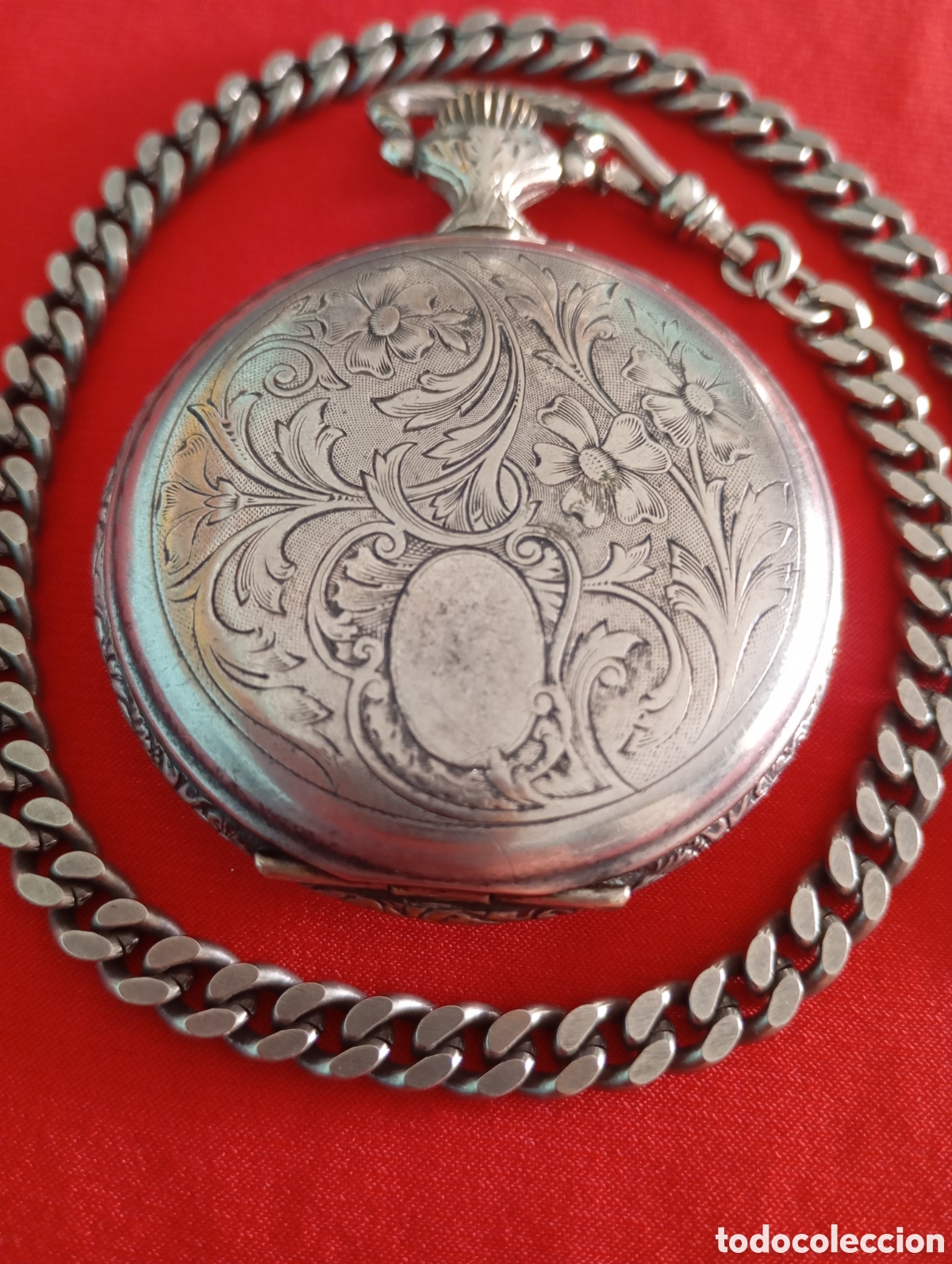 Relojes de bolsillo: Reloj Mec&aacute;nico Eric Movimiento alem&aacute;n de bolsillo 50mm Funcionando con Leontina