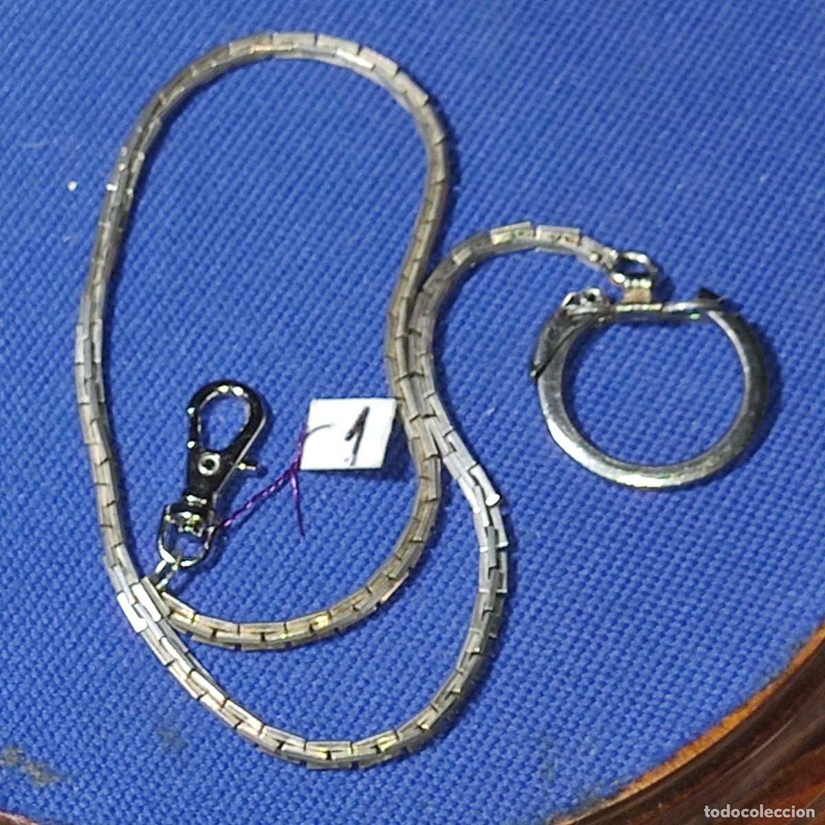 Relojes de bolsillo: Leontina plateada & cadena para reloj de bolsillo. *1*