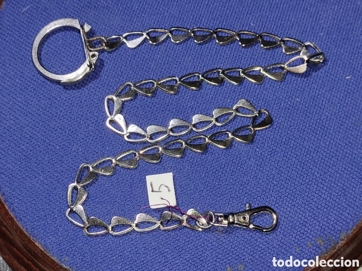 Relojes de bolsillo: Leontina cromada & cadena para reloj de bolsillo.*5*