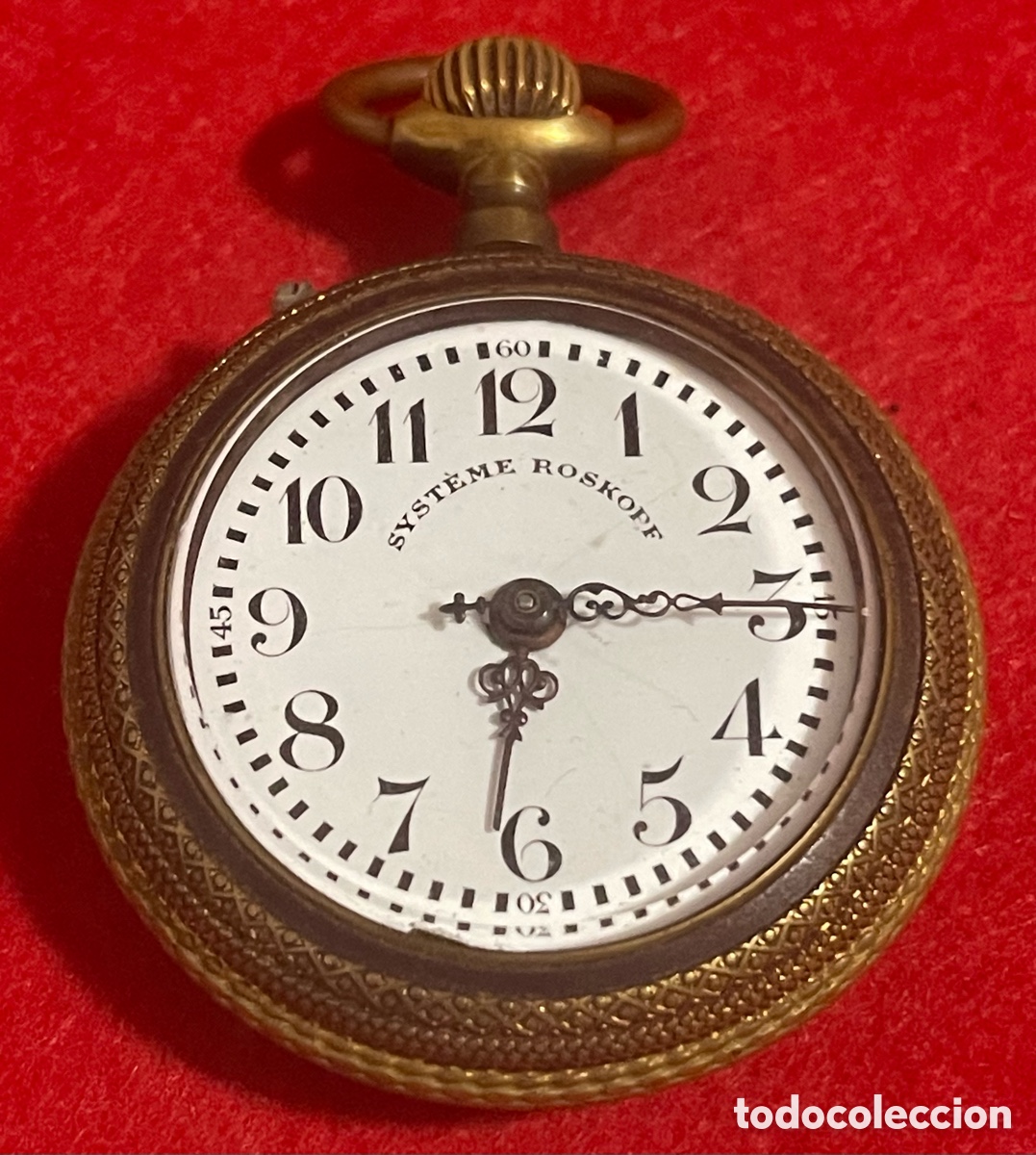Relojes de bolsillo: Antiguo Reloj De Bolsillo, Systeme Roskopf. Funcionando