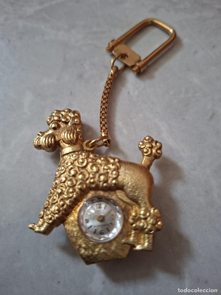 Relojes de bolsillo: RELOJ SUIZO DE COLECCION A&Ntilde;OS 60 MECANICO LLAVERO PERRO CANICHE WATCHES